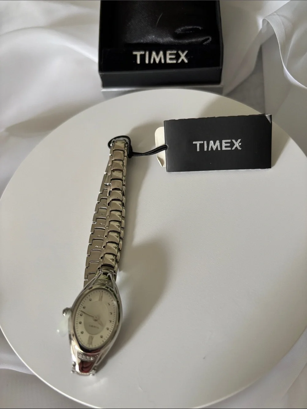 Timex Silver Ladies Oval Bracelet Watch